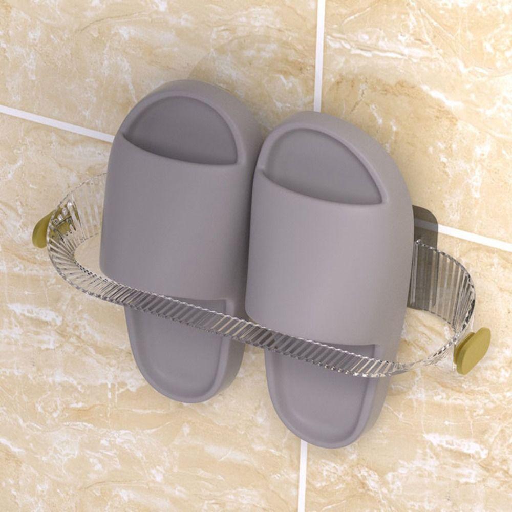 Portasciugamani Porta Pantofole di Lusso Leggero da Parete per Bagno, Senza Foratura, Scaffale Porta Scarpe