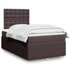 VidaXL Slatted Bed Base and Mattress Dark Brown 120x190cm Fabric 3292012