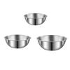 Set of 3 Practical Stainless Steel Food Storage Bowls Mixing Bowl with Graduated Measurements for Baking and Kneading