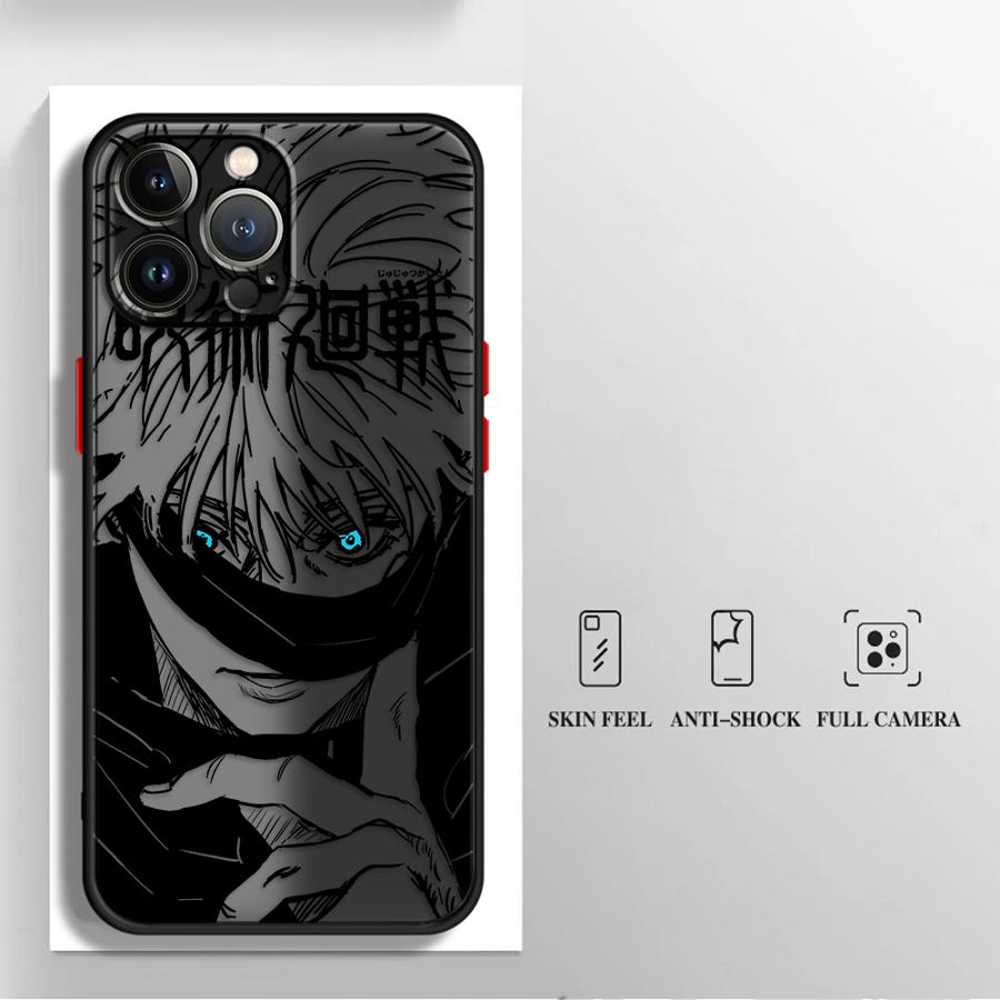 Case for Apple iPhone 14 11 Plus 13 Mini 12 8 7 SE 11 XR XS 15 Pro MAX 16 Soft Cover 14Pro 12Pro 16 Plus Japanese Anime Satoru