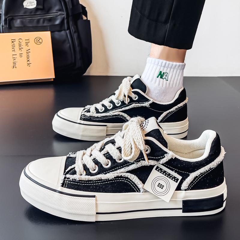 New niche low-top canvas shoes boys' sports and leisure men's shoes versatile board shoes