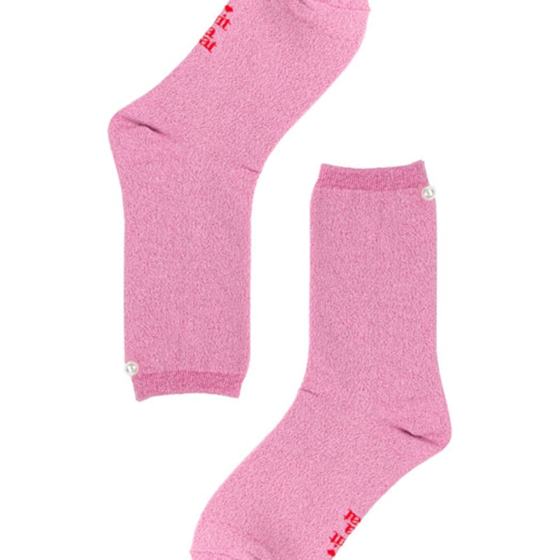 

MONTH IN MONTH OUT pit a pat glitter socks _ PINK pink