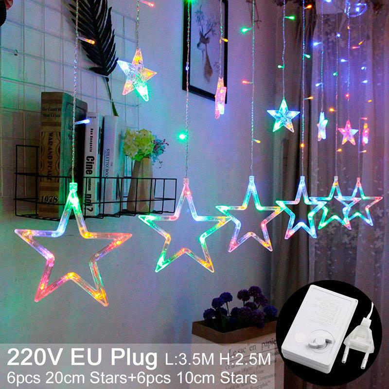 Elk Bell String Light LED Christmas Decor For Home Hanging Garland Christmas Tree Decor Ornament Navidad 2020 Xmas Gift New Year