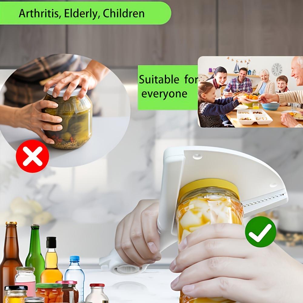 1pc Dual Use Bottle Opener , Cabinet Lid Gripper , Easy Grip Ergonomic Design, Durable Plastic Kitchen Tool for Elderly, Seniors