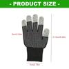 1 Pair Five Finger Touchscreens Gloves With Extended Cuffs And Nonslip Palms For Winter Outdoor Activity