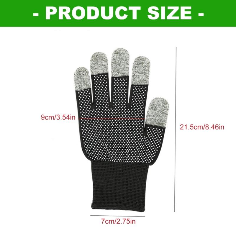 1 Pair Five Finger Touchscreens Gloves With Extended Cuffs And Nonslip Palms For Winter Outdoor Activity