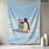 Pingu Wall Tapestry Aesthetic Wall Hanging Printed Fabric Blanket Decorative Tapestries For Bedroom Living Room Home Decor
