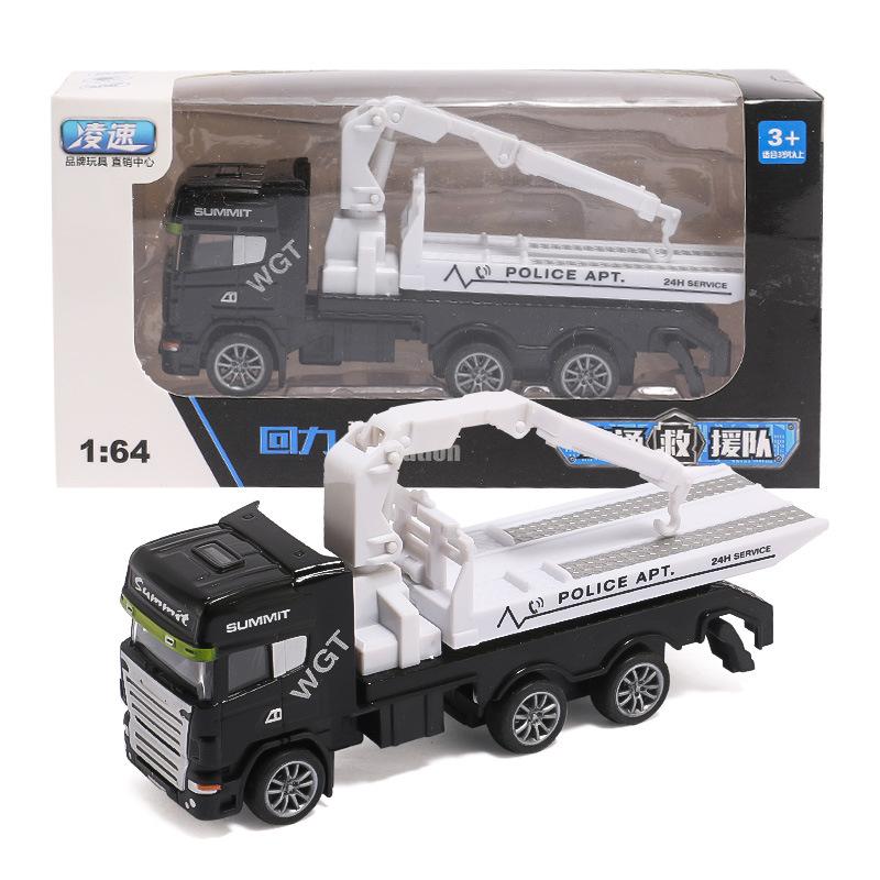 Jucărie pentru copii, din aliaj, mașină, trompetă, simulare, salvare rutieră, macara de remorcare, mașină, camion, model, cadou pentru băiat