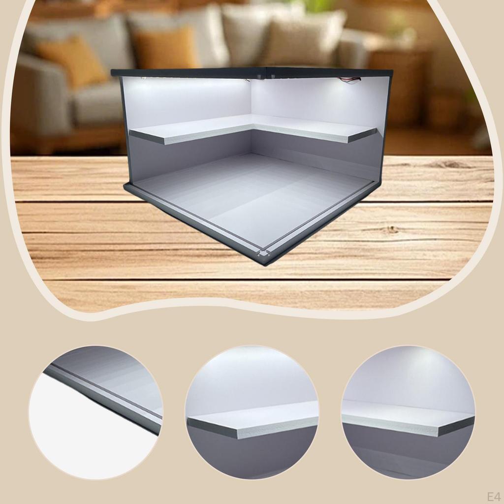 Diecast Auto Vitrinenständer Handwerk mit Sockel Klare Vitrine LED für Schmuck Handwerk