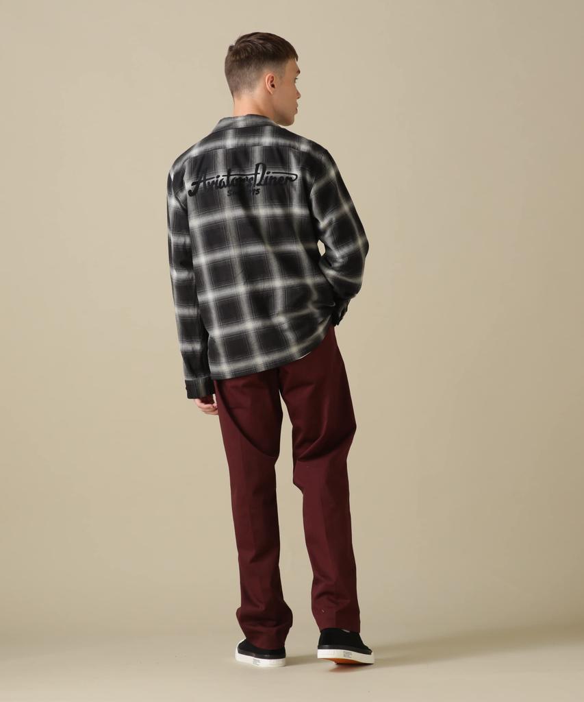 Avirex Long Sleeve Cotton Linen Ombre Size M Size Size OMBRE SHIRT Men's Shirt, (010), Black, 783-3120014, A/DINER/L/S C/L