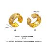 Comfortable Wearing Brushed Diamond-Studded Open Ring For Women 24K Gold Au999 | Smooth Edge, Pressure-Free All Day