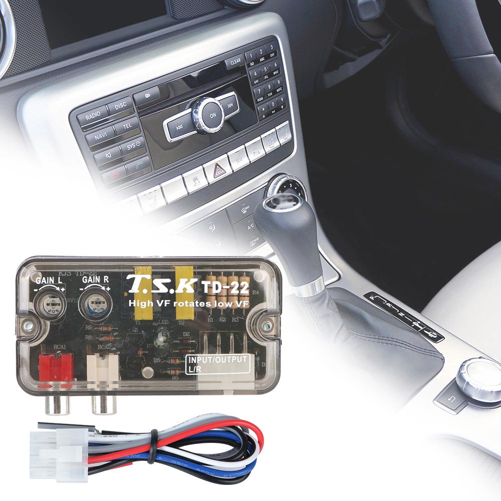 12V Converter Adapter Adjustable Frequency Line Car Subwoofer Stero Radio Converters Auto Car Audio Converter RCA Stereo Radio Accessories 4