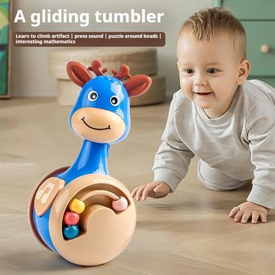 Little Deer Tumbler Kinder-Lernspielzeug Frühkindliche Bildung Baby Beruhigendes Baby-Cartoon-Quietschspielzeug Kleines Dinosaurier-Spielzeug