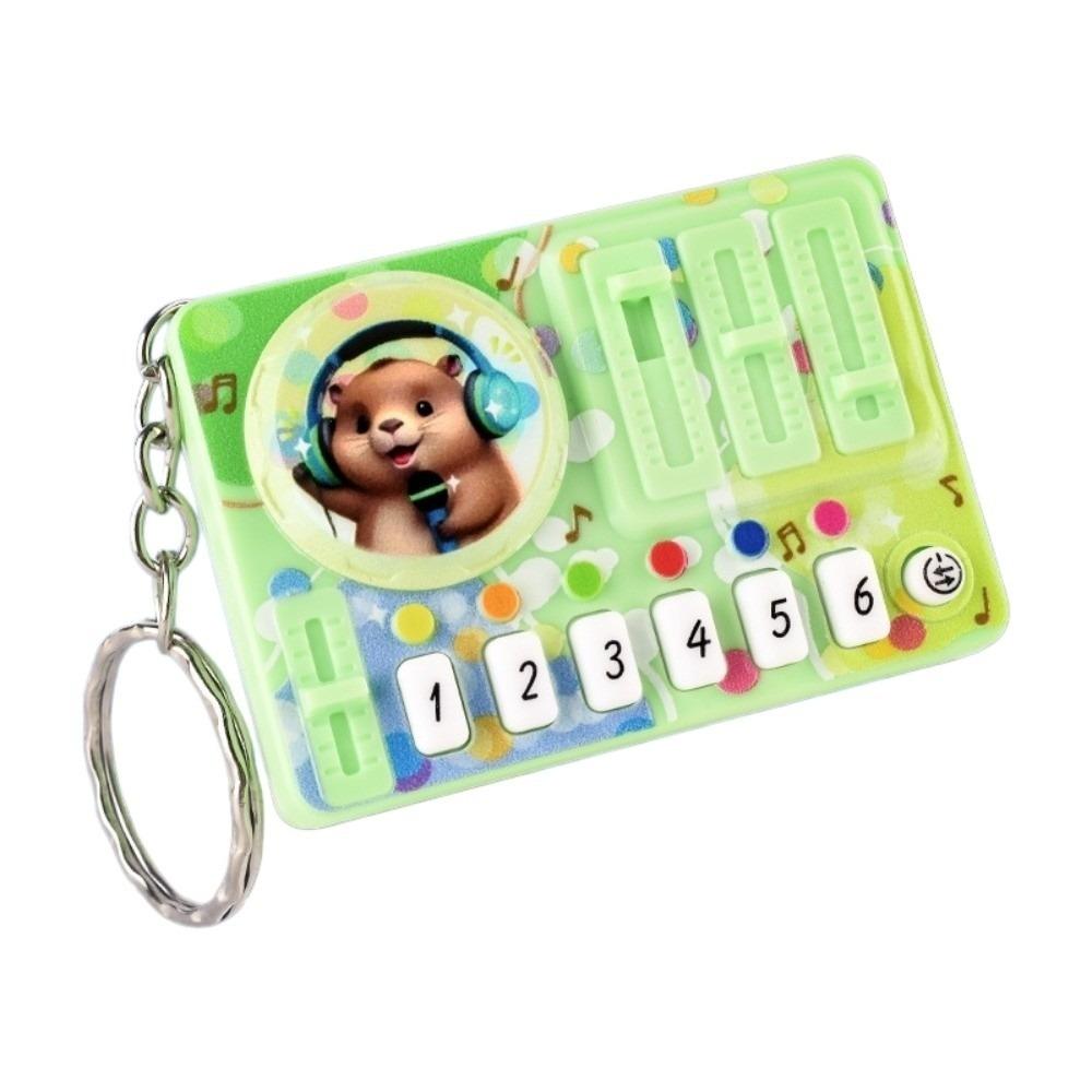 

Rhythm Key Electronic Keyboard Keyring Working Finger Piano Music Game Console Keychain Bag Charms зелёный