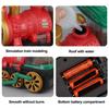 Kids Electric Locomotive Train Retro Colorful Light Music Children Spray Steam