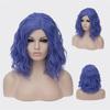Curly Cosplay Wigs  for Women Short Blue purple Pink Green Golden Yellow Side Part Heat Resistant Fiber Synthetic Hair