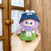 Fro 10cm Labubu 4.0 Doll Clothes Denim Overalls Hat T-shirt Set Clothing Outfit Accessories For V4 Pendant Kids Gift Dress Up Toy