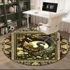 1pc Medieval Gothic Fantasy Dragon Round Carpet Painted Printed Circular Carpet, Home Door Mat, Outdoor Travel Protection Carpet