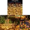 Sonnenblumen-Solar-Gartenleuchte mit Metallskulptur für die Außendekoration des Gartens