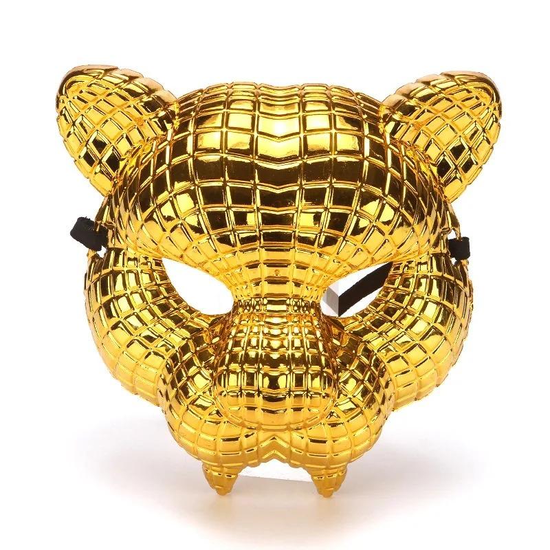Halloween Animal Cosplay Lion Tiger Leopard Stage Show Prop Mask Golden Leopard Party Mask Costume Accessories Party Supplies
