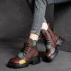Fashion Woman Short Shoes Moccasin British Style Splicing Colour Ankle Boots for Women Y2k Chic and Elegant Pu Booties Goth Hot Footwear