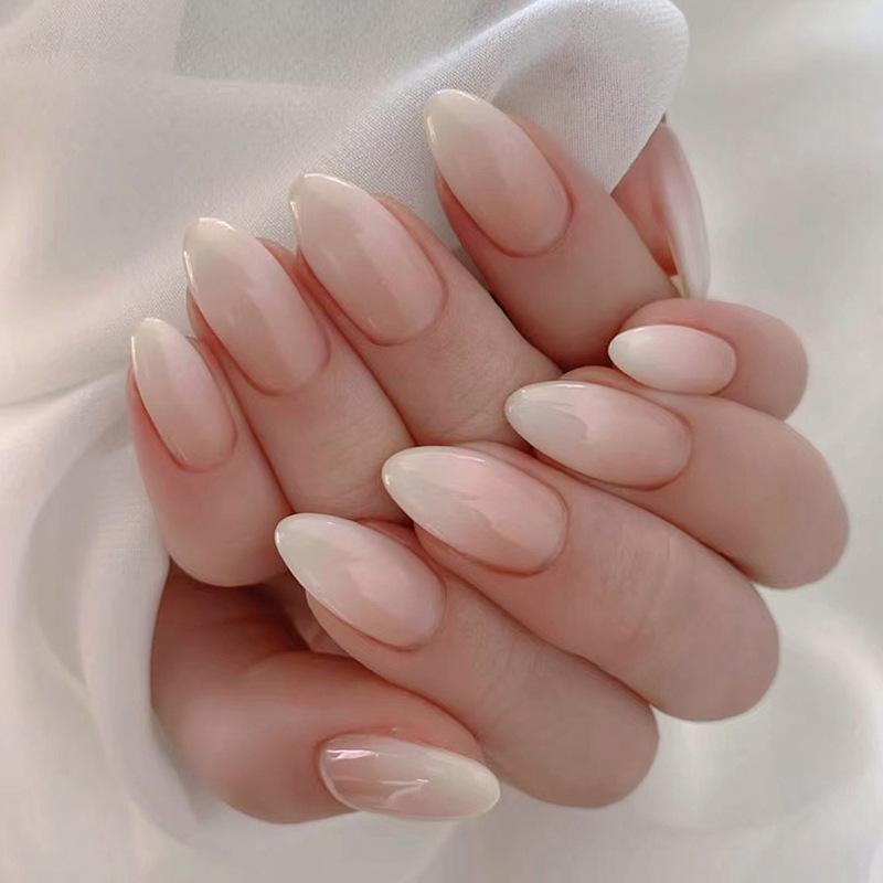24Pcs Love Ballerina Press On Nails Set Full Cover Artificial Fake Nails Professional Adhesive Free False Nail Art