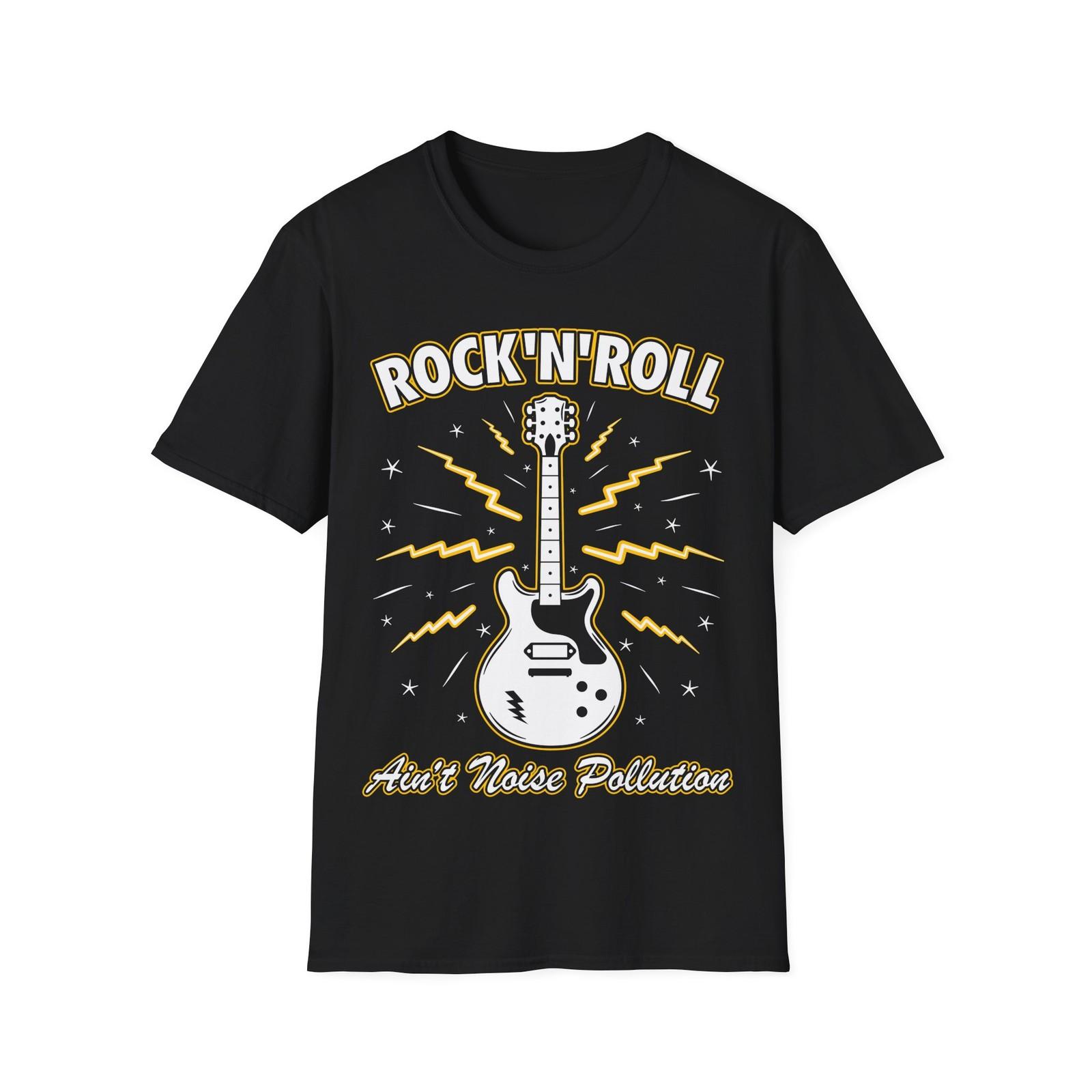 Футболка Rock N Roll Ain t Noise Pollution, Хард-рок, Футболка с гитарой, Классический рок S