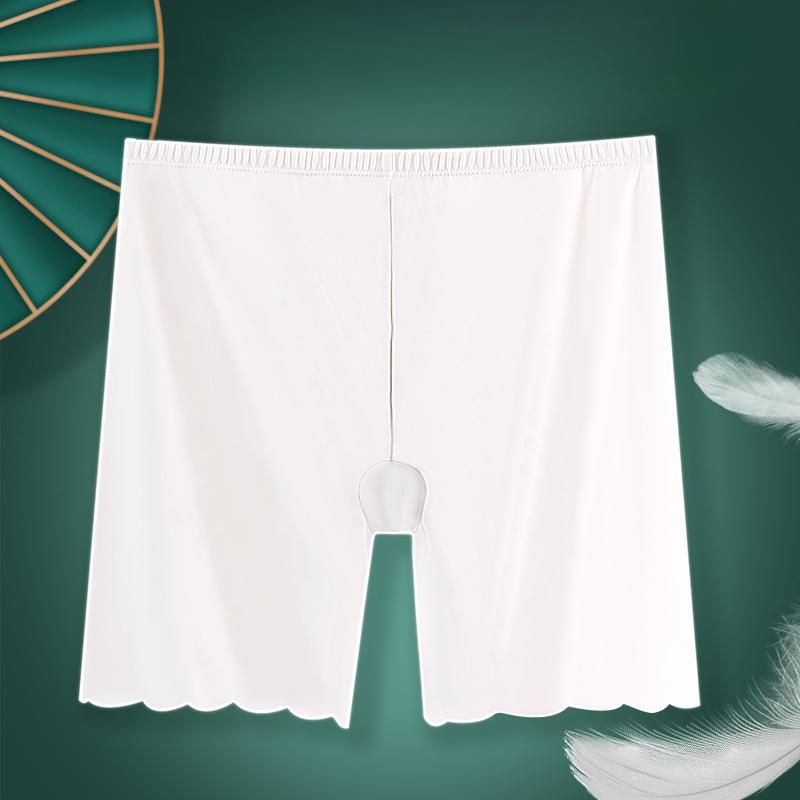 Damskie nowe cienkie spodnie ochronne Plus Size Ice Silk Base antypoślizgowe bokserki