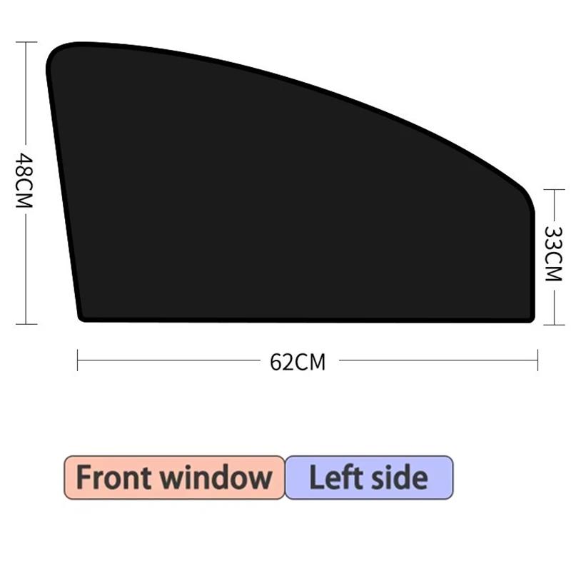 Car Side Window Sun Shade, Magnetic UV Protection Sunshade Cover, Privacy Protection Sun Blocker For Car Front & Rear Windows