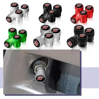 Car Wheel Tire Valve Caps Tyre Stem Covers Airdust Waterproof For ST FOCUS 2 3 Mondeo Fiesta Kuga MK2 MK3 MK4