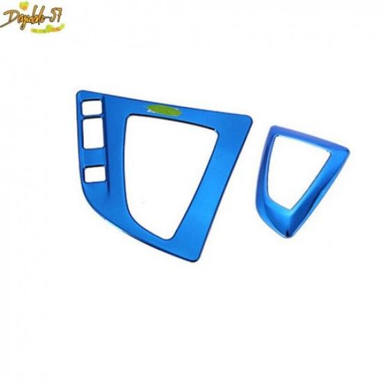 Blue Steel Central Console Gear Shift Cover Trim For BMW 3 4 Series GT 2013-