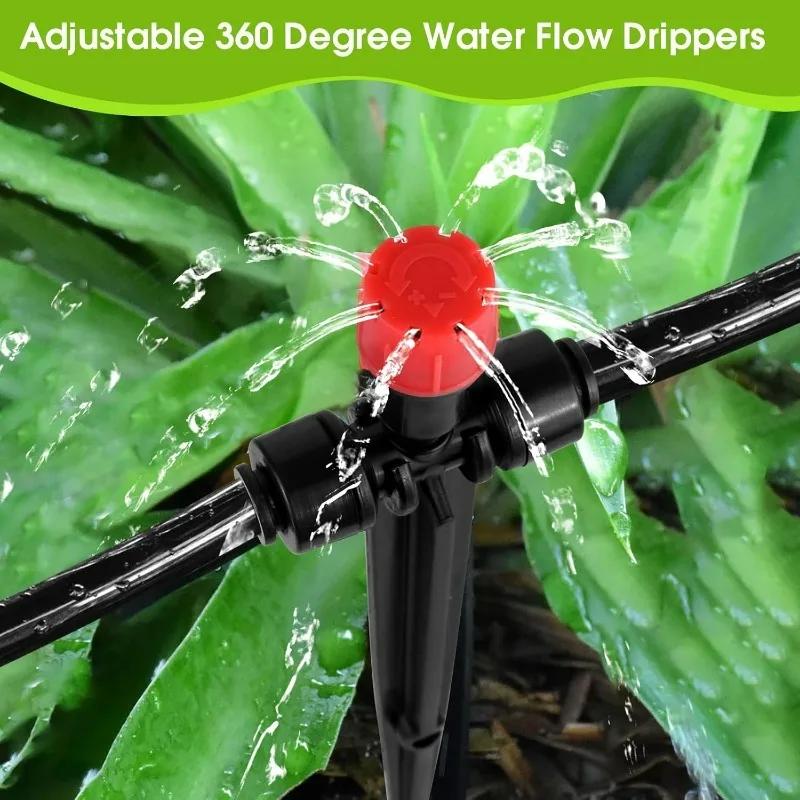5/50PCS Spiked Dripper Sprinkler 8 Hole Drop Emitter All Round Scattering Sprinkler Garden Flower Watering Irrigation Supplies