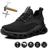 Steel Toe Safety Shoes Men Women Work Sneakers Breathable Indestructible Work Shoes Men Puncture-Proof Safety Sneakers Light