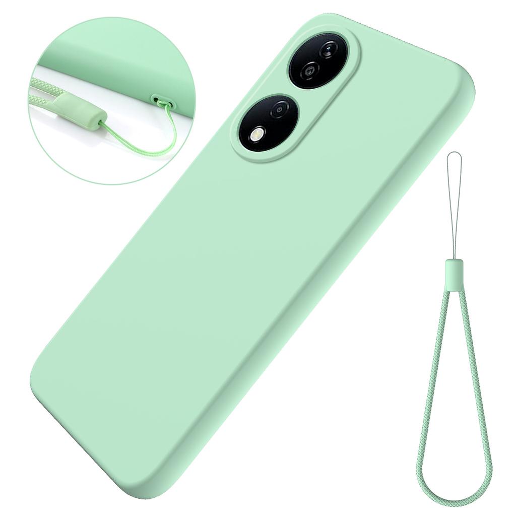 For Honor Play 50 Plus 5G/X7b 4G/90 Smart Liquid Silicone Case with Strap Anti-scratch Cover