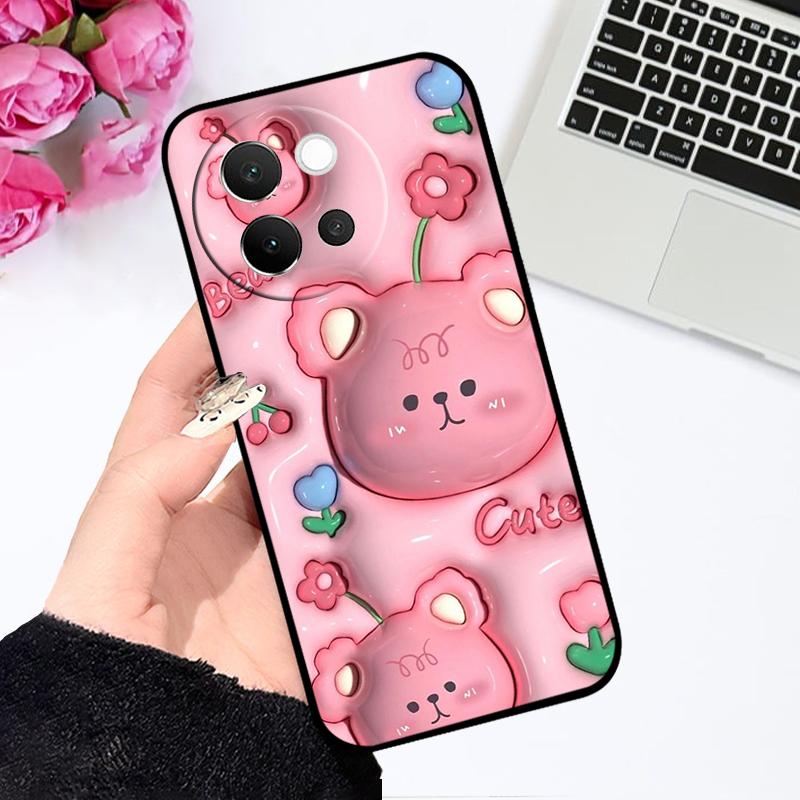 Cases For Vivo V40 Lite 5G Coque Bumper For vivo V40Lite Fashion Pattern Soft Silicone TPU Matte Phone Cover V 40 Lite Fundas
