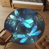 1pc Dragonfly Circle Round Chair mat Area Rug - Non-Slip, Floor Mat for Office, Bedroom, and Indoor Decor c1125193