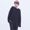 Moseu Oversized Pocket Embroidered T-Shirt_Black