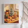 5D Diamantmalerei Set Weihnachtsbaum Feiertagsdekoration Vollbohrer Leinwandkunst DIY Strassstein Handwerk für Schlafzimmer Wohnzimmer Wanddekoration