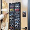 16Slots Felt Eyeglasses Stand Holder Dust Proof Wall-Mounted Pocket Storage For Sunglasses Glasses Display Hanging Bag Organizer