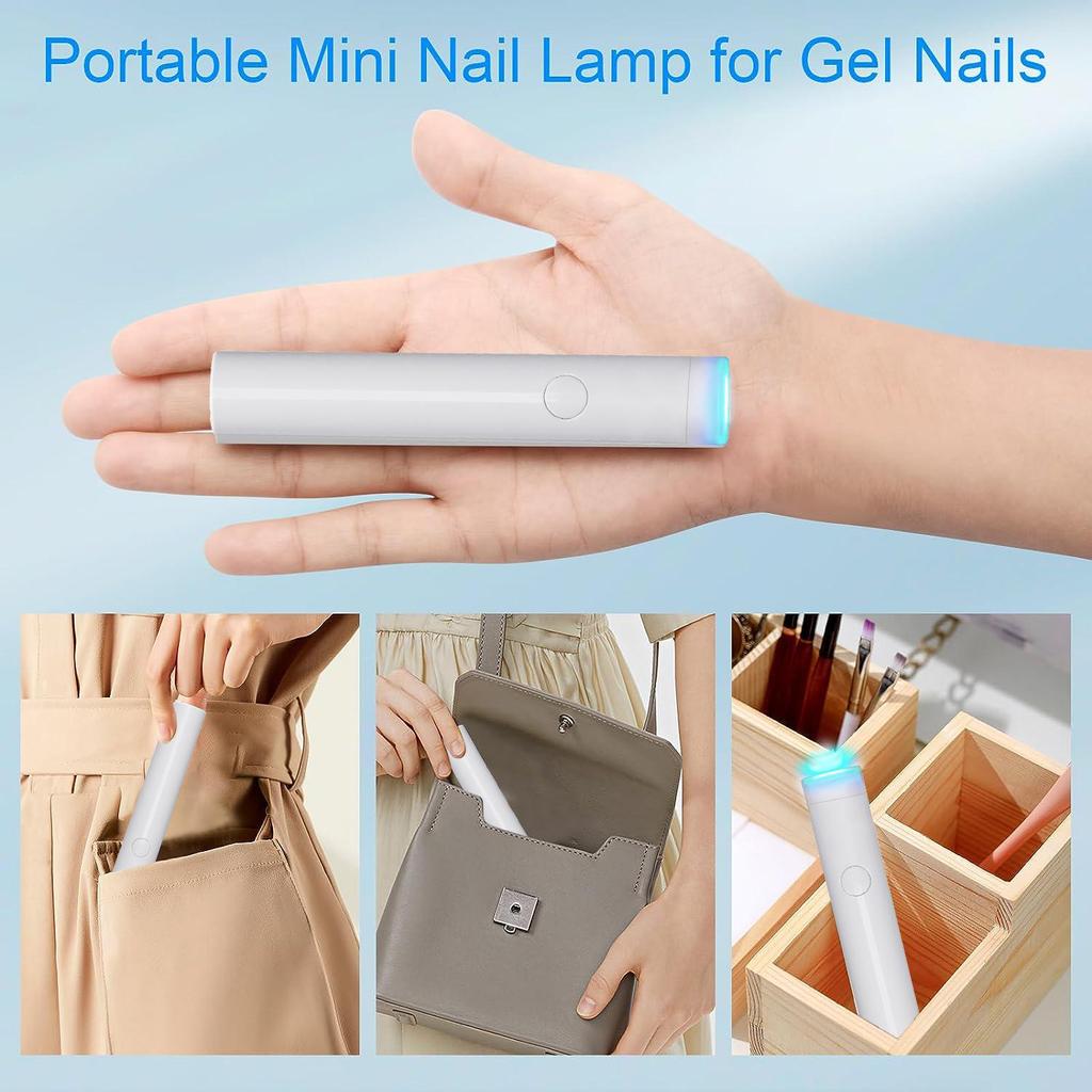 1PC Portable Nail Dryer UV Led Lamp For Manicure Rechargeable Quick Dry Nails Gel Polish Drying Lamp Nail Art Tool Home Salon Use
