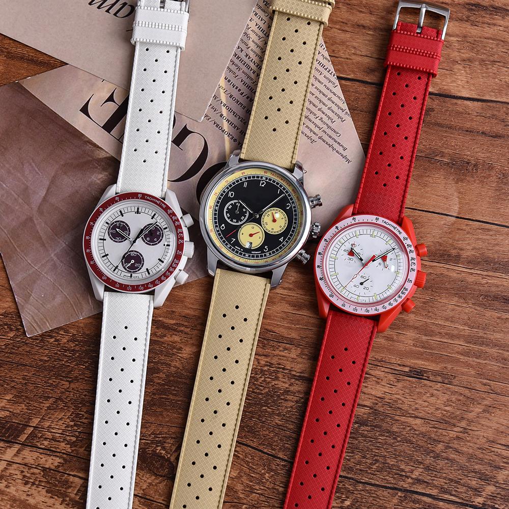 Tropical FKM Rubber Strap Quick Release Watch Band 18m-19m-20mm-21mm-22mm-23m-24mm Rubber Tropical Strap For Oris Seiko Citizen