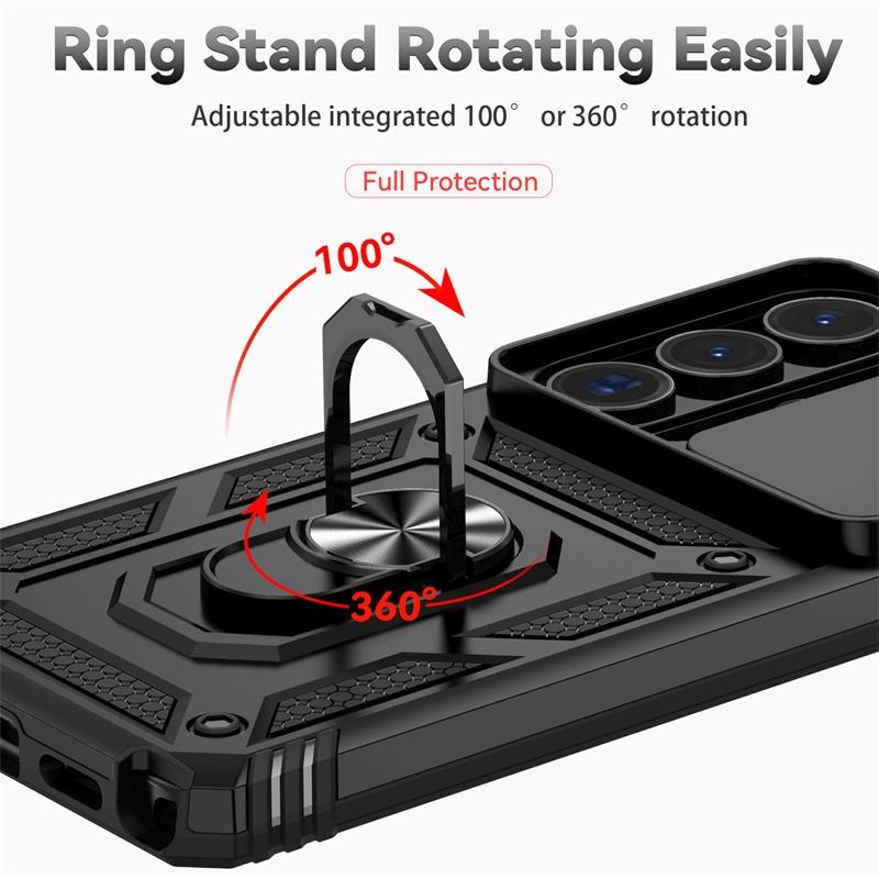 Shockproof Armor Case for Samsung S26 Ultra 5G Camera Lens Protection Fundas for S 26 Plus S26Ultra Magnetic Holder Ring Cover