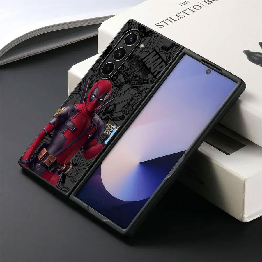 

Задняя крышка чехол для телефона для Samsung Galaxy ZFold4 ZFold5 ZFold6 ZFold3 Z Fold 7 6 5 4 3 ZFold7 Marvel Дэдпул Galaxy Z Fold3 5G