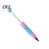 Handmade Pen Kits DIY Beadable Pen, Colorful Fancy Beaded Crafting Ballpoint Rainbow Gradient Pens Gift for Students, Party Favors, Creative