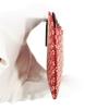 Inden Long Bundle Red Background X White Small Cherry Blossom Pattern [Indenya] Wallet, L, Thin, Deerskin, Lacquer, 2107-13-002