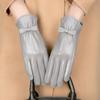 Womens Winter Leather Gloves Touchscreen Windproof Warm Thin Riding Driving Cold Weather