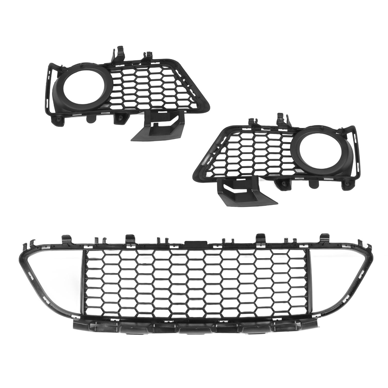

3PCS Front Bumper Grille 51118054156 Car Bumper Center Lower Grill Trim Cover for 3 Series F30 2011 to 2015
