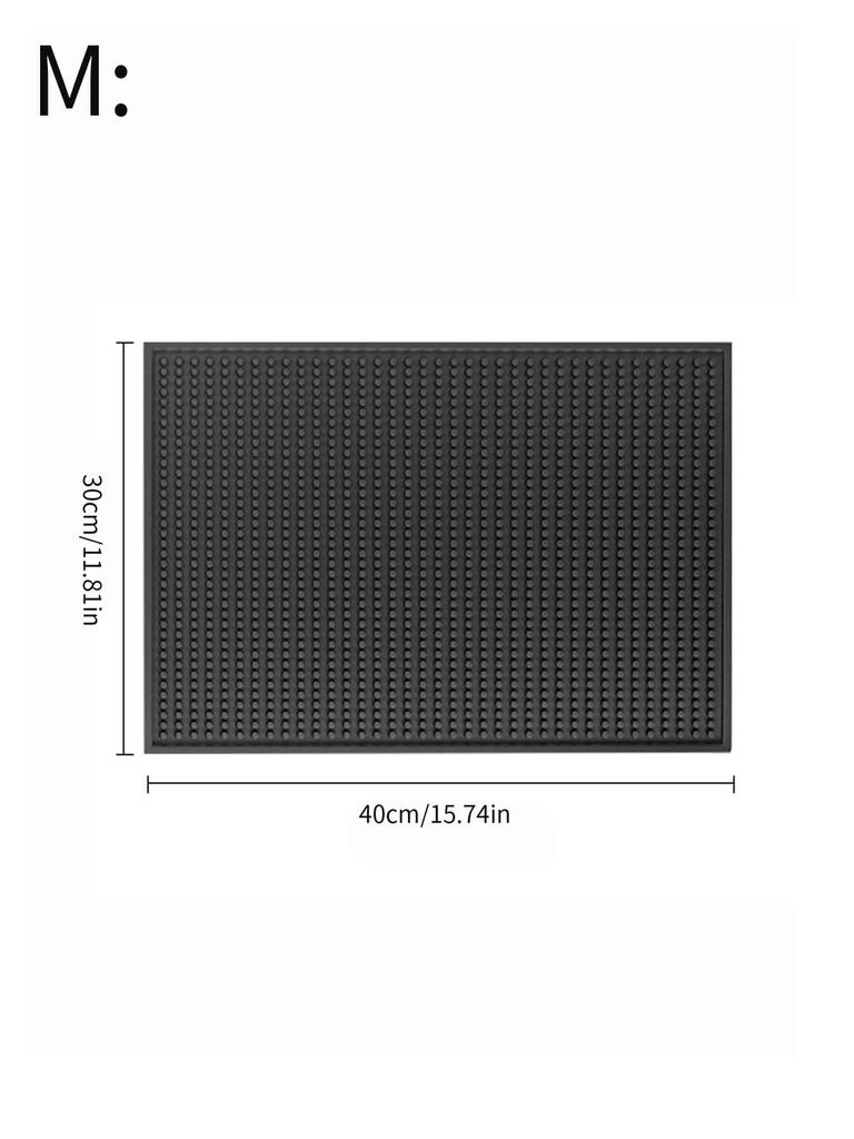 Leeseph PVC Coasters Dish Drying Mat Bar Service Mat Minimalist Rectangle Dish Drainer Mat Bartender Countertop Accessories