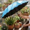 95cm Großer Pflanzenschirm Metallpfahl Pflanzensonnenschutz Faltbarer Sonnenschirm Außenbereich Garten