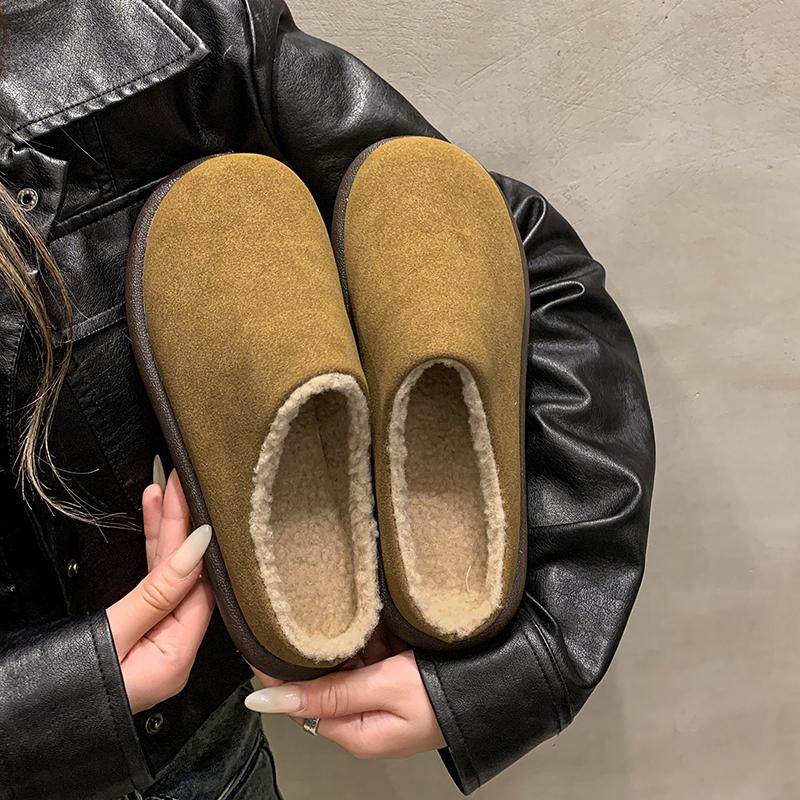 Fashion Women Slippers New Thick Sole Indoor Couples Slippers Winter Household Warm Fluffy Slippers Plush Home Cotton Shoes Slides Women